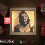 Marilyn Monroe paper light box template, shadow box template, shadow box art, Cutting Cricut, Layered svg file DIY #108