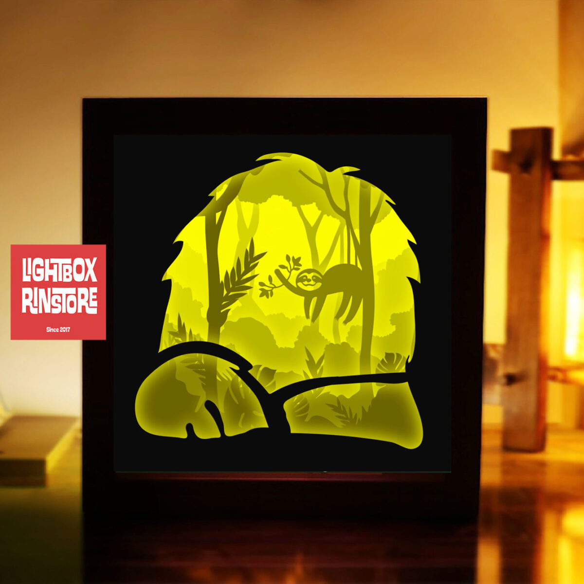 Rabbit Bunny Easter paper light box template, shadow box template ...