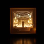 Graduation ceremony Gifts paper light box template, shadow box template, shadow box art, Cutting Cricut, Layered svg file DIY #165