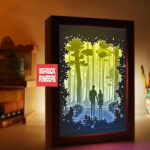 Wedding paper light box template, shadow box template, shadow box art, Cutting Cricut, Layered svg file DIY #178