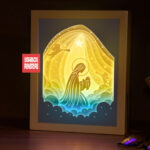 Mary Mother of the Church paper light box template, shadow box template, shadow box art, Cutting Cricut, Layered svg file DIYs #182