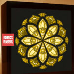 Mandala paper light box template, shadow box template, shadow box art, Cutting Cricut, Layered svg file DIY #184