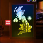 England paper light box template, shadow box template, shadow box art, Cutting Cricut, Layered svg file DIY #185