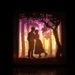 Wedding gifts Love gifs light box template, shadow box template, shadow box art, Cutting Cricut, Layered svg file DIYs  #225