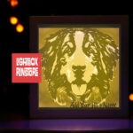 Dog paper light box template, shadow box template, shadow box art, Cutting Cricut, Layered svg file DIY #84