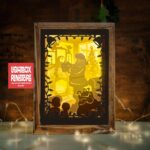 Santa Claus Christmas paper light box template, shadow box template, shadow box art, Cutting Cricut, Layered svg file DIY #98