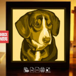 Jack Russell Terrier Dog paper light box template, shadow box template, shadow box art, Cutting Cricut, Layered svg file DIYs #241