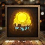 Snoopy My Best Friend Paper cut lightbox Template paper light box template, shadow box template, shadow box art, Cutting Cricut, Layered svg file DIY SVG #50