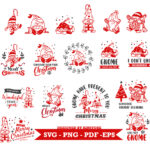 Christmas Sublimation Gnome Bundle SVG, Gnome SVG 17 designs