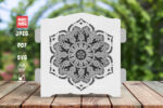 Lotus Mandala popup card 3D Pop Up Card Template